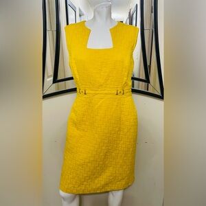 TahariYellow Sleeveless Women's Dress